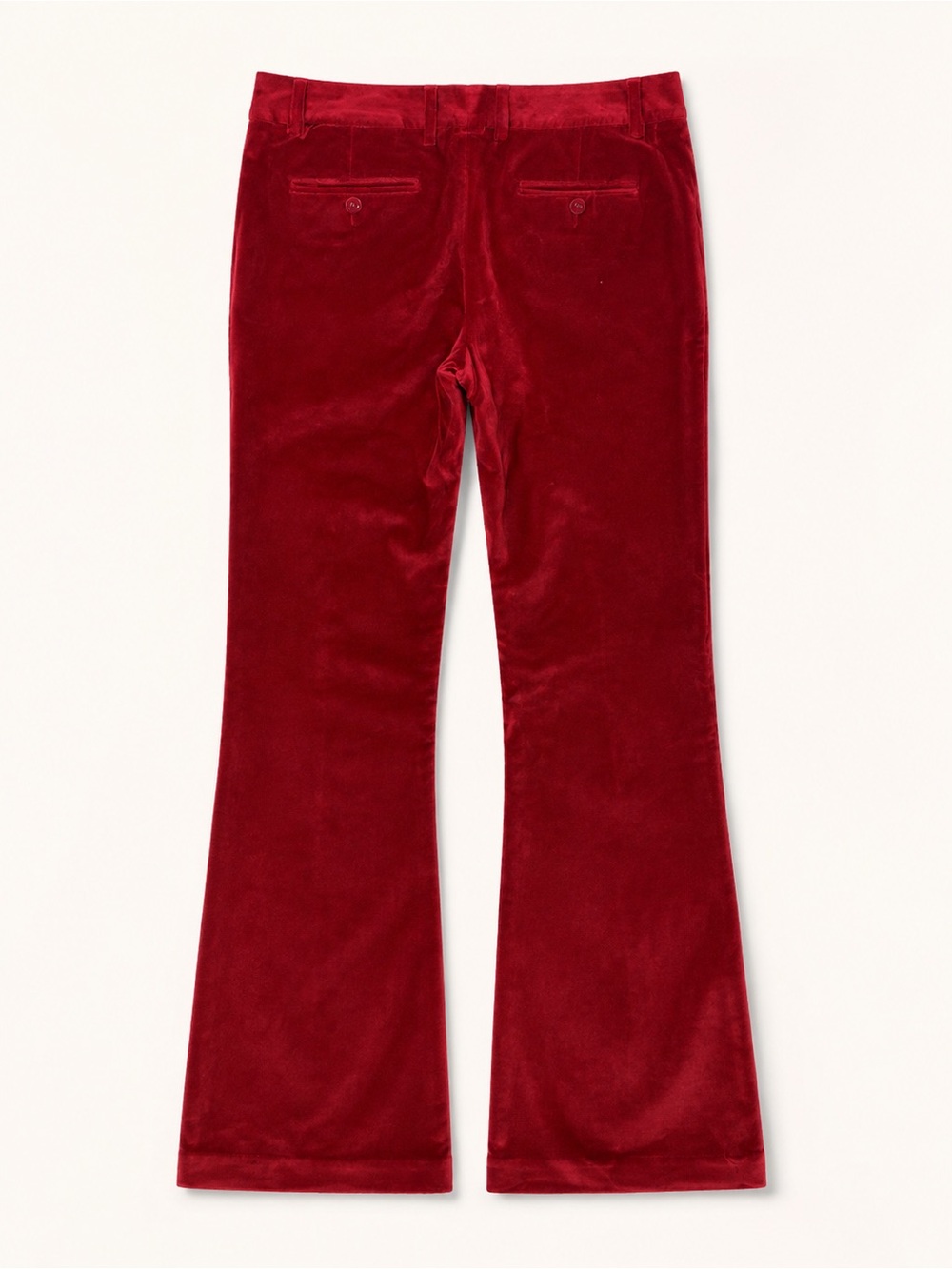 Victoria's Secret Velvet Flare Pants in Crimson